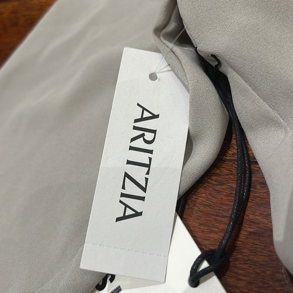 Ariztia Tie front Grey Blouse - Picture 4 of 5